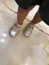 TKHE女童軟底皮鞋春秋新款小女孩可愛(ài)洋氣防滑鞋子兒童元旦表演公主鞋 女童可愛(ài)小皮鞋【銀色】 28 碼偏小一碼【鞋內長(cháng)17cm】 曬單實(shí)拍圖