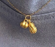 中國黃金（CHINA GOLD）足金好事發(fā)生吊墜女款黃金花生柿子項鏈鎖骨教師節生日禮物送女友 【今/次日達】好事發(fā)生吊墜+S925鏈 A款約0.3g 曬單實(shí)拍圖