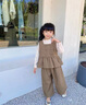G.duck小黃鴨女童春秋套裝2025新款時(shí)髦兒童女寶寶闊腿褲秋季馬甲三件套 圖片色三件套背心+內(nèi)搭+褲子 均碼 100碼建議身高90到100厘米 曬單實(shí)拍圖
