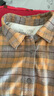 無(wú)印良品（MUJI） 女式 法蘭絨 襯衫領(lǐng) 長(cháng)袖襯衫女士襯衣內搭上衣純棉秋季新品女裝 暗黃色格紋 L （165/88A） 曬單實(shí)拍圖