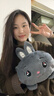 TMIBEARS充電熱水袋暖手寶女生熱敷袋可拆洗暖寶寶防爆暖袋可愛(ài)毛絨電暖寶 灰色萌兔兔【國標認證暖袋+防爆夾自動(dòng)斷電】可拆洗 曬單實(shí)拍圖