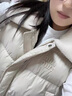 羽絨棉馬夾女韓系翻領(lǐng)百搭外穿寬松坎肩背心洋氣拼接馬甲女 米白色 爆款 L (85-110斤) 曬單實(shí)拍圖