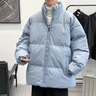 男女情侶款羽絨棉服男士秋冬潮牌立領(lǐng)加厚棉襖外套棉衣男面包服男 藍色【甄選好物】 XL 建議120-145斤 曬單實(shí)拍圖