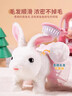 卡卡貝兒兒童玩具女孩電動(dòng)毛絨小白兔子推車(chē)玩偶寵物公仔1-3歲寶生日禮物 曬單實(shí)拍圖