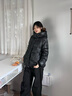 波司登（BOSIDENG）25新款泡芙羽絨服女款短款脫卸帽90絨零壓輕盈運動(dòng)外套B250243116 【明星同款色】幻夜黑-自然光8633 M 165/88A 體重約120-140斤 曬單實(shí)拍圖