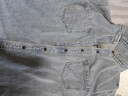 百圖betu女裝秋季新款襯衫港風(fēng)洗水百搭牛仔襯衫外套女2408T43 牛仔色 M 曬單實(shí)拍圖