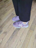 足力健艾爸爸老人鞋女防滑軟底媽媽鞋冬季加絨棉鞋女大碼加肥中老年爸爸運動(dòng)鞋 丁香紫女 （送襪子） 40 曬單實(shí)拍圖