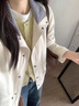 茵曼（INMAN）2025秋冬女裝新款 復古簡(jiǎn)約立領(lǐng)工裝夾克外套純棉顯瘦寬松上衣 淺杏色 L 曬單實(shí)拍圖