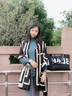 MITHAOL KUSC含羊毛桑蠶絲圍巾女2025秋冬披肩保暖百搭圍脖生日禮物送女友字母黑白禮盒裝 曬單實(shí)拍圖