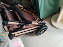 ANGI BABY嬰兒推車(chē)可坐可躺嬰兒車(chē)輕便折疊新生兒減震高景觀(guān)雙向兒童手推車(chē) 頂配香檳金【一鍵收車(chē)+PU橡膠輪] 曬單實(shí)拍圖