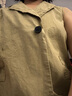 啄木鳥(niǎo)日系原單棉麻馬甲外套女復古薄坎肩西裝背心亞麻無(wú)袖上衣 卡其色少量 L 【建議110-130斤】 曬單實(shí)拍圖