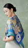 寶石蝶真絲絲巾100%桑蠶絲雙面圍巾披肩女生媽媽生日禮物禮盒/鳳冠霞帔2 曬單實(shí)拍圖