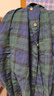 偶蔓文藝復古格子長(cháng)袖襯衫 柔軟舒適小圓領(lǐng)棉質(zhì)寬松上衣女春 藍綠格 均碼 曬單實(shí)拍圖