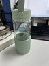 北鼎（Buydeem）茶水分離玻璃水杯高顏值車載便攜隨手杯辦公室泡茶杯淺衫綠470ml 曬單實(shí)拍圖