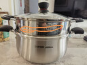 蘇泊爾（SUPOR）304不銹鋼蒸鍋真味鮮明蒸魚(yú)燃氣明火電磁爐通用鍋具蒸籠加厚湯鍋 小紅圈升級款 2層 24cm 曬單實(shí)拍圖