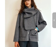 Olrain歐芮兒通勤氣質(zhì)奢暖毛呢大衣雙面呢外套女裝冬季2025時(shí)尚紐扣上衣 灰色 S 曬單實(shí)拍圖