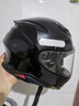 SHOEI日本進(jìn)口z8頭盔高達全盔摩托車(chē)男女扎古紅千紙鶴X符號機車(chē)賽車(chē)盔 亮黑Black（默認透明鏡） M(建議55-57cm) 曬單實(shí)拍圖
