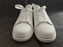 THOM WILLS【雷軍同款】厚底小白鞋男增高真皮休閑鞋 白色G931-1 7.5/41碼 曬單實(shí)拍圖