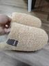 紅豆棉拖鞋女士冬季2025新款居家用厚底防滑靜音保暖羊羔絨毛毛拖鞋男 米色 38-39 適合37-38 曬單實(shí)拍圖