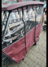 老年小巴士電動(dòng)三輪車棚全圍保暖擋雨防風(fēng)加厚時(shí)尚紫布簾全透明簾 加厚皮革雙窗雨簾 150*70 曬單實(shí)拍圖