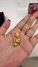 中銀鑫行桃花轉運珠吊墜足金999黃金項鏈掛墜硬金DIY手串送女友禮物 桃花吊墜（克重多退少補） 約0.8g 曬單實(shí)拍圖
