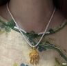 周生生 黃金吊墜 足金長(cháng)命金鎖 如意順遂祝福新生禮不含項鏈 91005P計價(jià) 5.88克(含工費200元) 曬單實(shí)拍圖