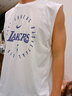 耐克洛杉磯湖人隊男子美式無(wú)袖T恤速干針織輕便NIKE NBA HF1964 100白 XL 曬單實(shí)拍圖