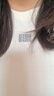 伊芙麗（eifini）蔣欣代言經(jīng)典小版型小字母短袖T恤女2025新款通勤休閑上衣 米白 M 曬單實(shí)拍圖