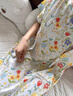 棉綢睡裙女夏薄款2025新款睡衣韓版甜美少女網(wǎng)紅家居外穿裙子QM 白底彩花2301 均碼 (90-140斤內穿) 曬單實(shí)拍圖