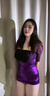 性感秘書(shū)內衣制服方便房事純欲女衣服高級感睡衣情侶約會(huì )免脫戰袍 紫色蕾絲+紫色漆皮裙 均碼 80-120 曬單實(shí)拍圖