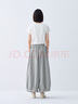 無(wú)印良品（MUJI） IDEE 女式平紋燈籠褲褲子女款夏季款女裝純棉 25年長(cháng)褲 GA54CC5S 煙熏綠色 L （165/72A） 曬單實(shí)拍圖