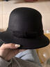 允橘禮帽黑色帽子女秋冬季赫本風(fēng)高級感漁夫帽洋氣網(wǎng)紅復古法式盆帽 赫本風(fēng)毛呢帽【黑色】 曬單實(shí)拍圖