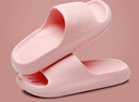 果洛菲踩屎感eva拖鞋男女夏季浴室洗澡大碼防滑男士涼拖鞋 粉色 40-41  曬單實(shí)拍圖