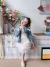 G.DUCKKIDS女童春秋牛仔裙子秋裝2025新款兒童秋季連衣裙寶寶蛋糕公主裙套裝 外套+蛋糕裙 120 曬單實拍圖