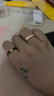 周六福黃18K金戒指女 彩金素圈戒指KH016027 15號 生日禮物 曬單實(shí)拍圖