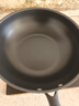 三禾微納無(wú)涂層不粘炒鍋可立蓋炒菜鍋無(wú)油煙含鈦鍋具32cm天穹黑配鋼鏟 曬單實(shí)拍圖