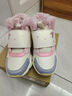 特步（XTEP）童鞋兒童小童運動(dòng)鞋女童全革貓爪底冬季棉鞋 象牙粉/淺粉色 30 曬單實(shí)拍圖