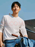 森馬（Semir）長(cháng)袖T恤男純棉2025春季打底上衣純色基礎百搭情侶款109925101201 曬單實(shí)拍圖