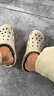 卡駱馳（CROCS）洞洞鞋貝雅男鞋女鞋輕便耐磨一腳蹬拖鞋休閑鞋|10126 卵石色-2V3 43 (270mm) 曬單實(shí)拍圖
