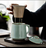 唐豐李桂蓮汝窯辦公杯可養開(kāi)片帶過(guò)濾泡茶杯茶水分離個(gè)人杯禮盒裝 曬單實(shí)拍圖