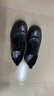 百麗通勤商務(wù)皮鞋2025男牛皮褶皺增高休閑鞋A1373AM4 黑色2  41 曬單實拍圖