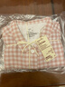 無(wú)印良品（MUJI）[自營(yíng)限定款]女士無(wú)側縫 雙層紗織睡衣  軟棉棉內衣 粉色格紋 XL 曬單實(shí)拍圖