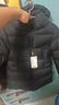 保姆鵝  兒童羽絨服寶寶中長(cháng)款護臉加厚鴨絨外套防風(fēng)保暖童裝冬裝 炭黑 140 曬單實(shí)拍圖