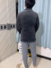 南極人（Nanjiren）男士保暖褲男加絨加厚含羊毛護膝秋褲冬季御寒保暖棉褲打底褲2條 深灰+黑色 【羊毛護膝】 2XL (180) 【建議140-160斤】 曬單實(shí)拍圖