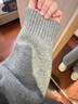 UR2025冬季新款女裝休閑格雷系雙拉鏈立領(lǐng)針織開衫UYV950087 中灰 L 曬單實拍圖