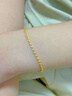 老鳳祥黃金手鏈女款999足金鳳尾手鏈素金七夕情人節禮物送老婆送女友 足金鳳尾手鏈約1.9g贈品牌禮盒 曬單實(shí)拍圖