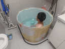 妙馨思泡澡桶成人可折疊浴缸洗澡桶家用嬰兒童游泳桶浴桶坐浴盆沐浴神器 曬單實(shí)拍圖