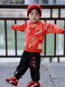 巴拉巴拉兒童加絨長(cháng)褲男女童春季紅色新年拜年服寬松束腳保暖褲 黑色【祈福納新】 110 曬單實(shí)拍圖