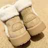 KAPPA卡帕女鞋加絨棉鞋女2025秋冬新款保暖二棉鞋子女防滑加厚雪地靴女 灰卡其 38 曬單實(shí)拍圖