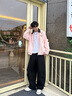 森馬（Semir）休閑褲男秋寬松弧形彎刀褲25長(cháng)褲垂感松弛感抽繩褲子10A525127102 曬單實(shí)拍圖